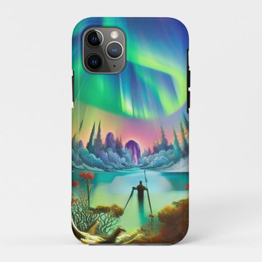 アラスカ・オーロラ・ボレアリスの冬 Case-Mate iPhoneケース (裏面)