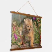 アラスカ，カナダのリンクス・キッテン 吊り下げ型タペストリー (傾斜あり)