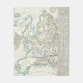 アラスカ、カナダ、グリーンランド フリースブランケット (正面)