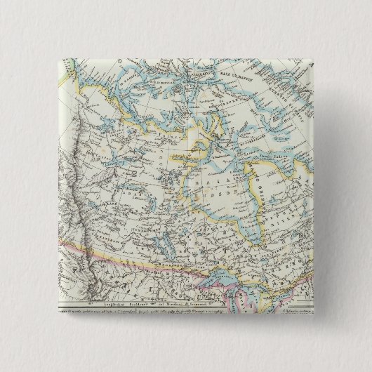 アラスカ、カナダ、グリーンランド 缶バッジ (正面)