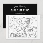アラスカ カラー ミー コラージュ 招待状 (正面/裏面)