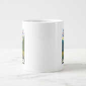 アラスカ·カリブーの野生のビンテージ·トラベル ジャンボコーヒーマグカップ (正面)