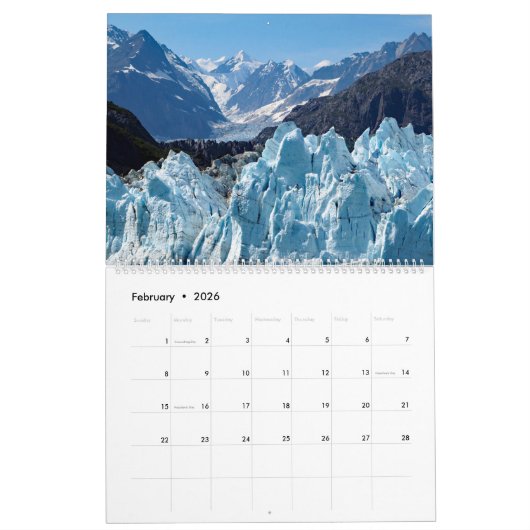 アラスカ カレンダー (2月 2026)