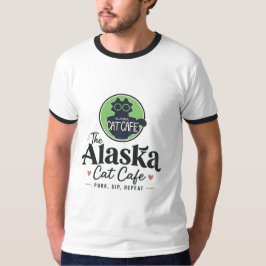 アラスカ・キャット・カフェ "ニャン、シップ、リピート" Tシャツ