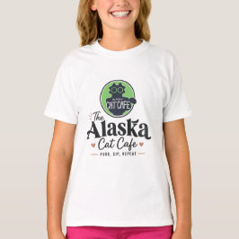 アラスカ・キャット・カフェ "ニャン、シップ、リピート" Tシャツ