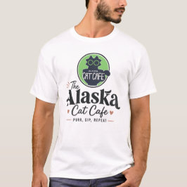 アラスカ・キャット・カフェ "ニャン、シップ、リピート" Tシャツ