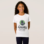 アラスカ・キャット・カフェ "Purr, Sip, Repeat" Tシャツ (正面フル)