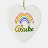 アラスカ – クリスマスパーソナライズされた- セラミックオーナメント (右)