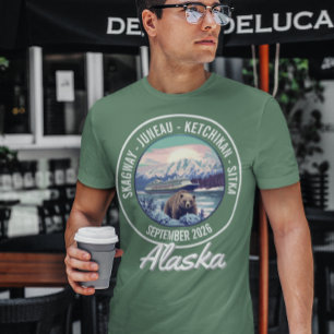 アラスカ・クルーズ・デイト都市船の乗船 Tシャツ