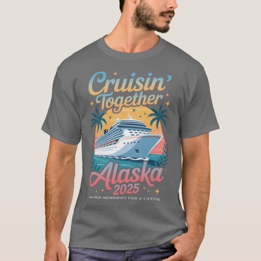 アラスカ クルーズ 2025 家族 クルーズ 旅行 2025 Tシャツ (正面)