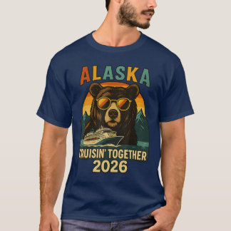 アラスカ クルーズ 2026 マッチング フレンズ ファミリー バケーション Tシャツ