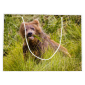 アラスカ，グリズリーキュブ放牧 ラージペーパーバッグ (裏面)