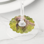 アラスカ，グリズリーキュブ放牧 ワイングラスタグ (クローズアップ)