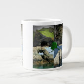 アラスカ・コラージュの岩と洞窟 ジャンボコーヒーマグカップ (正面右)