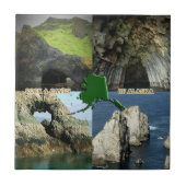 アラスカ・コラージュの岩と洞窟 タイル (正面)