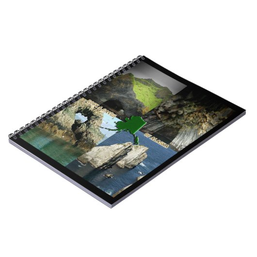 アラスカ・コラージュの岩と洞窟 ノートブック (左側)