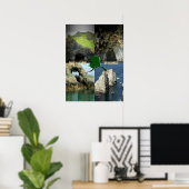 アラスカ・コラージュの岩と洞窟 ポスター (ホームオフィス)