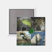 アラスカ・コラージュの岩と洞窟 マグネット (正面/裏面)