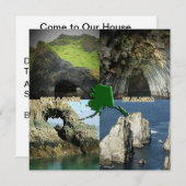 アラスカ・コラージュの岩と洞窟 招待状 (正面/裏面)
