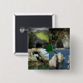 アラスカ・コラージュの岩と洞窟 缶バッジ (正面&裏面)