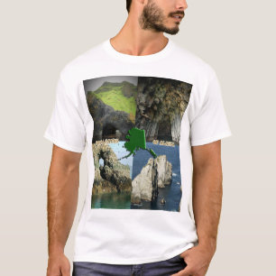 アラスカ・コラージュの岩と洞窟 Tシャツ