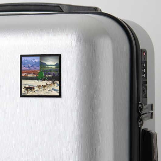 アラスカ・コラージュ・フェアバンクス マグネット (インサイチュ (スーツケース))