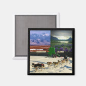 アラスカ・コラージュ・フェアバンクス マグネット (正面/裏面)