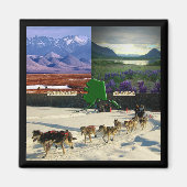 アラスカ・コラージュ・フェアバンクス マグネット (正面)