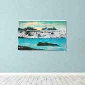 アラスカ，コロンビア氷河の表示 キャンバスプリント (インサイチュ (ウッドフロア))