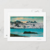 アラスカ，コロンビア氷河の表示 ポストカード (正面/裏面)