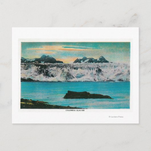 アラスカ，コロンビア氷河の表示 ポストカード (正面)