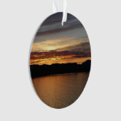 アラスカ・サンセットII美しいアラスカ写真 オーナメント (正面)