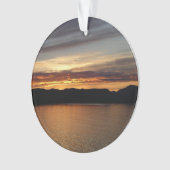 アラスカ・サンセットII美しいアラスカ写真 オーナメント (正面)