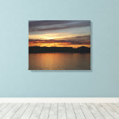 アラスカ・サンセットII美しいアラスカ写真 キャンバスプリント (インサイチュ (ウッドフロア))