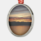 アラスカ・サンセットII美しいアラスカ写真 メタルオーナメント (左)