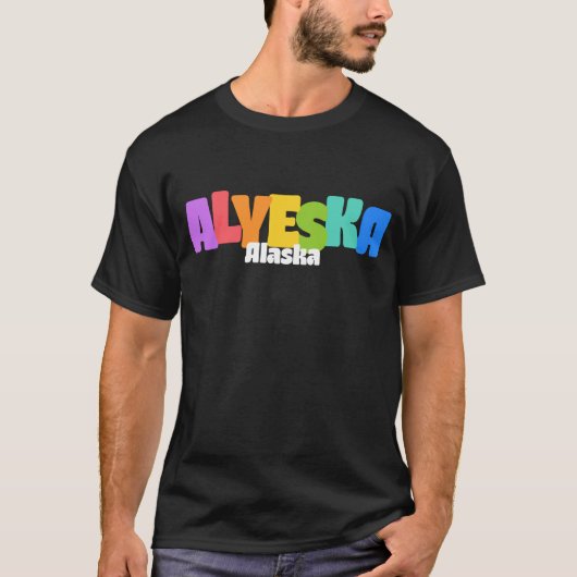 アラスカ・スキー・アドベンチャーTシャツ、Alyeska Tシャツ (正面)