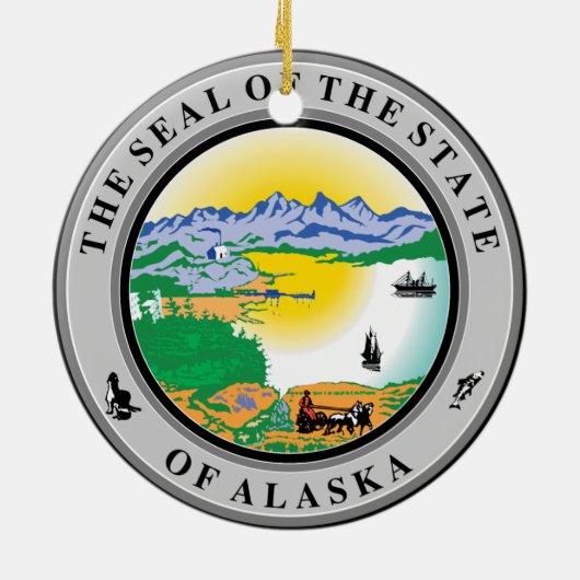 アラスカ*セラミッククリスマスオーナメント セラミックオーナメント (裏面)