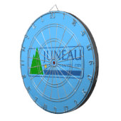 アラスカ・ダーツ付きダーツボード・ジュノー国旗 ダーツボード (正面右)