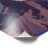 アラスカ、チュガック山満月が昇る フォトプリント            (角)