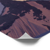 アラスカ、チュガック山満月が昇る ポスター (角)