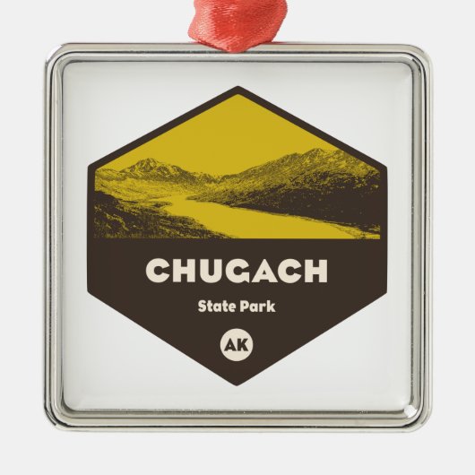 アラスカ，チュガック州パーク メタルオーナメント (正面)
