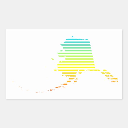 アラスカ・チル・フェード 長方形シール (正面)