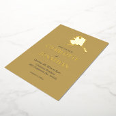 アラスカ デスティネーション ウェディング ゴールド 箔招待状 (回転した状態)
