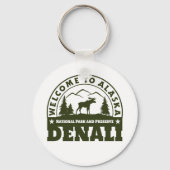 アラスカ。デナリ国立公園と保護区 キーホルダー (正面)