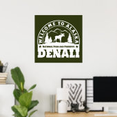 アラスカ。デナリ国立公園と保護区 ポスター (ホームオフィス)