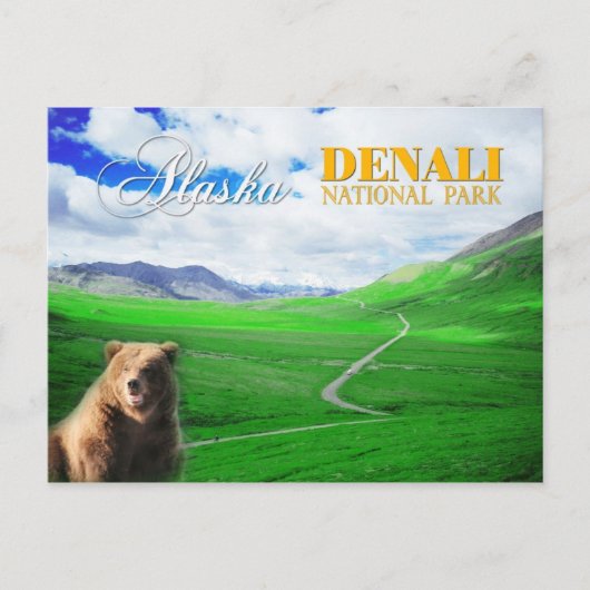 アラスカ,デナリ国立公園 ポストカード (正面)
