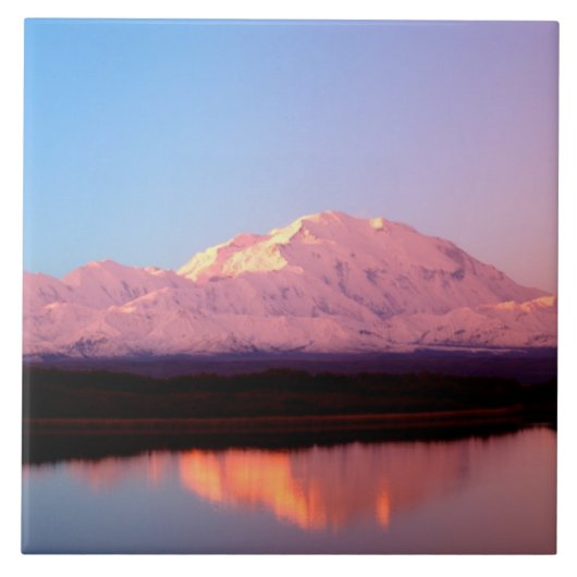 アラスカ デナリ国立公園 最高峰マッキンリー山 タイル (正面)