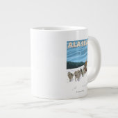 アラスカ·ドッグスレディング·ヴィンテージ·トラベル·ポスター ジャンボコーヒーマグカップ (正面右)