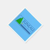 アラスカ・ナプキンス・ジュノー州旗 スタンダードカクテルナプキン (角)