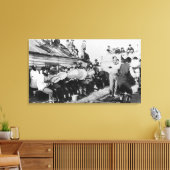 アラスカ、ノームでの儀式のエスキモの踊り キャンバスプリント (インサイチュ (リビング))